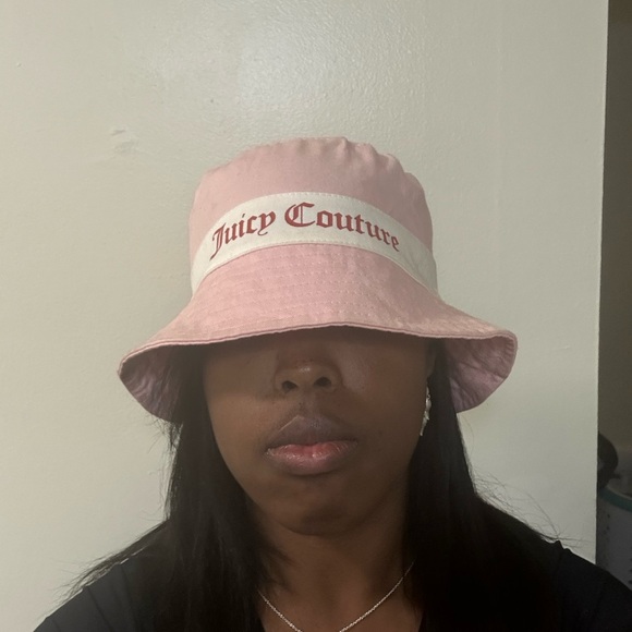 Juicy Couture Accessories - Juicy Couture Light Pink Logo Bucket Hat